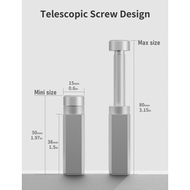 Graphics Card GPU Brace Support, Video Card Sag Holder Bracket, GPU Stand,Silver,GH80S (50-80mm / 1.97-3.15in)