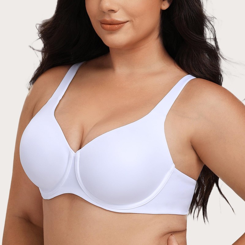 MELENECA Women's Plus Size Minimizer Underwire Full Coverage Unlined Seamless