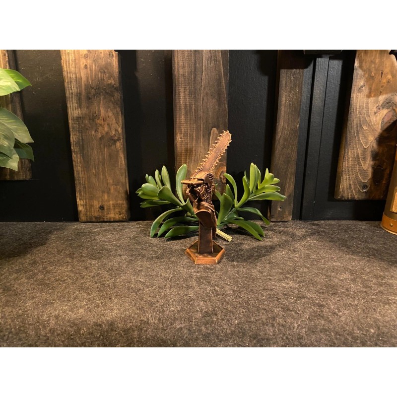 Unbranded Chainsaw Man Statue 7inches Copper Finish