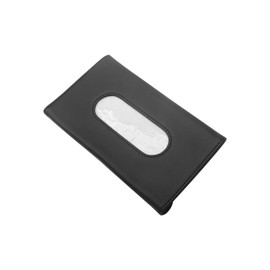 Loimon Upgraded Car Hanging Tissue Holder - Premium PU Leather Universal Visor Mount,Space-Saving Design for Cars | Anti-Slip & Dustproof (Black)