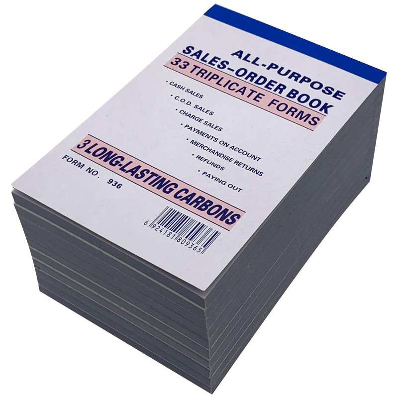 10 Pack Large Sales Order Book Receipt Invoice Duplicate Carbonless