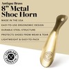 Cobbler's Choice Metal Shoe Horn - Premium Quality - Designed