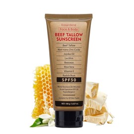 Beef Tallow Sunscreen SPF 50 for Face and Body, Women and Men