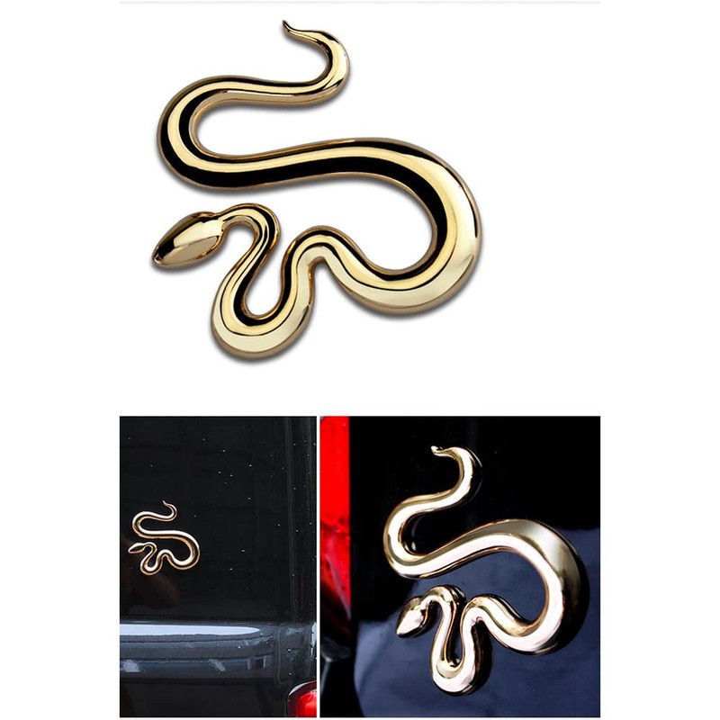 Snake Metal Car 3D Sticker Snake Emblem for Car Motorcycle