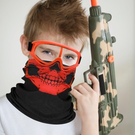 Jomixa Safety Goggles Protective Goggles Compatible with Nerf Guns for Kids &Teens, Team Color Options (Red)