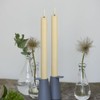 Wondise Ivory Flameless Taper Candles with Timer, 6 Pack Battery