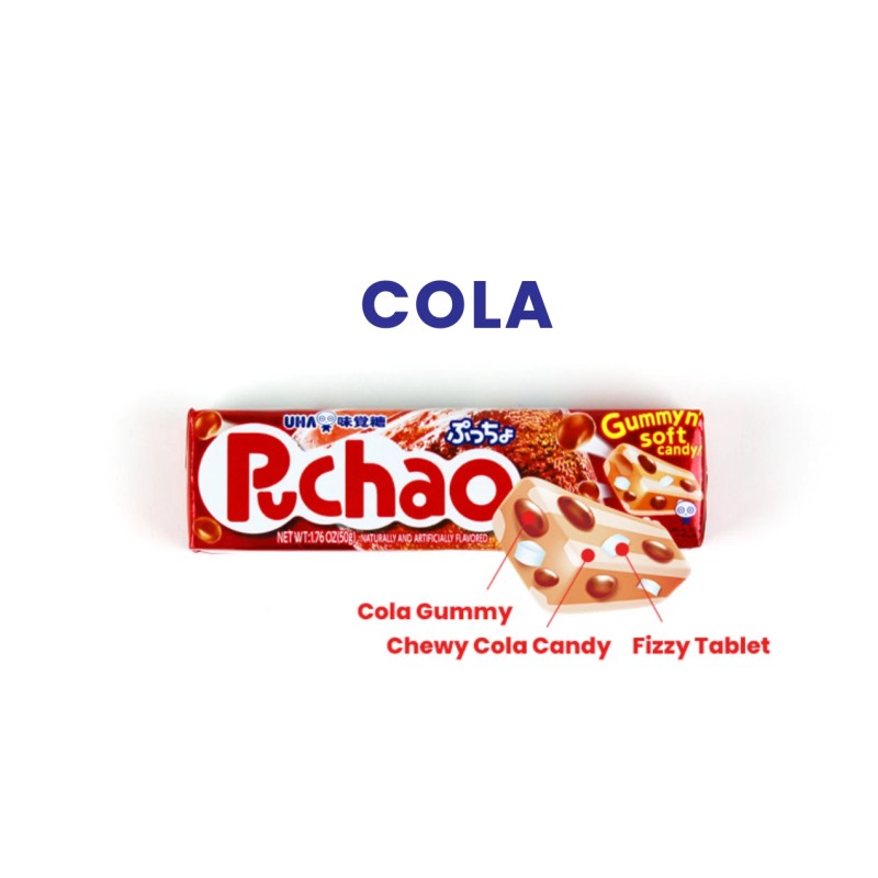Uha Mikakuto Japan Puchao Chewy Candy 6 Pack Variety Combo