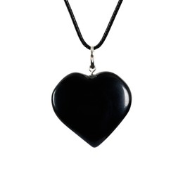 Black Tourmaline Necklace - Crystal Heart Necklace - Crystal Jewelry - Pendant Necklace For Women - Crystal Necklace For Men - Crystals For Negative Energies - Spiritual Gifts For Women
