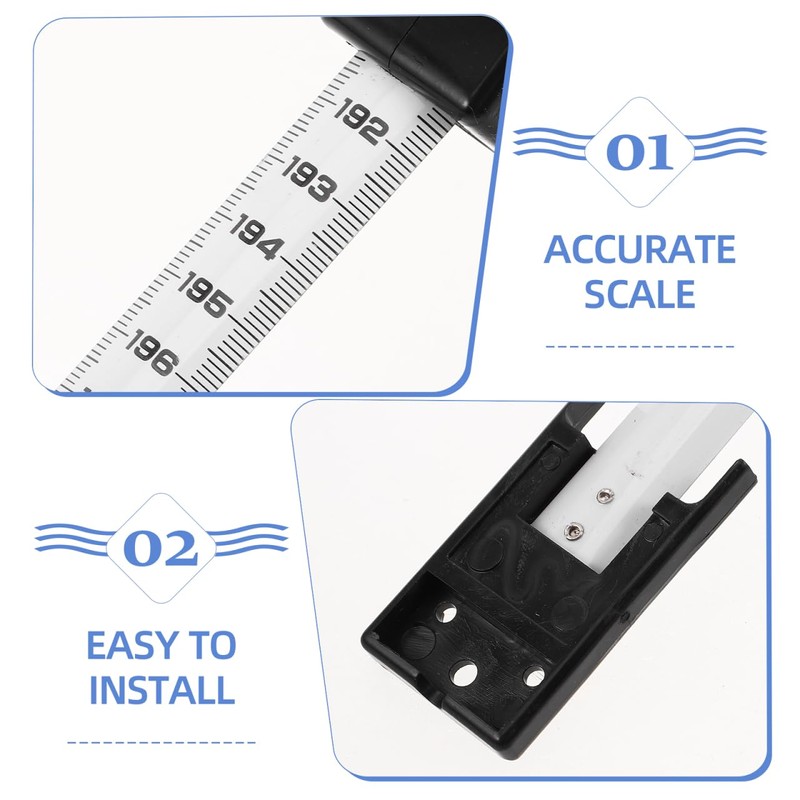BESTonZON Metal Wall Mounted Height Measuring Tape Retractable Design for