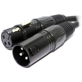 PULSE DMX Spiral Shielded Insulated 3 Pin Male to Female Cable 50cm