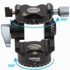 LEFTFOTO Dual Panoramic Tripod Liquid Head, Mini Pan Tilt Head,
