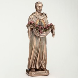 Veronese Design 8 1/8 Inch Saint Juan Diego Cuauhtlatoatzin Cold Cast Resin Bronze Finish Sculpture