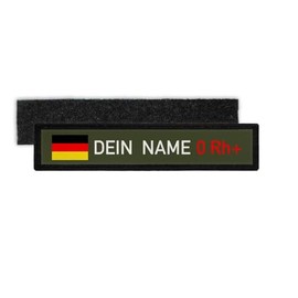 #32977 Name Plate Germany Blood Group 0 Rh Positive German Army Patch