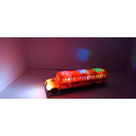 Unbranded SCHOOL BUS LIGHT UP BUMP- N- GO ACTION WITH SOUND AND MUSIC (BATTERIES INCLUDED)