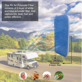 RV Air Conditioner Filter - 12.875" x 5.5" RV AC Replacement Filter for Entegra Coach and Fifth Wheel MERV 8 Air Filter (4 Pack)
