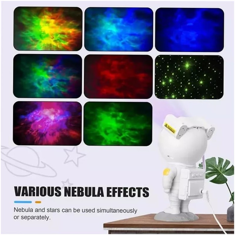 Astronaut Galaxy Star Projector with Nebula, Timer & Remote, Adjustable