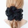 Plain Chiffon Elasticated Scrunchie Hair Bobble Bun Under Hijab Volumiser