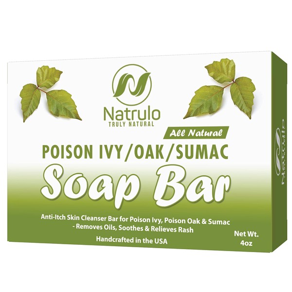 Poison Ivy Soap Bar - All Natural Poison Ivy Treatment - Anti-Itch Soap Skin Cleanser Bar for Poison Ivy, Poison Oak & Sumac - Removes Oils, Soothes & Relieves Rashes - 4 oz Bar Made in USA