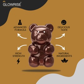 GLOWRISE Lions Mane Gummies 1000mg – Blueberry Flavor, Sugar-Free, Vegan & Halal - 60 Gummies (Two Months Supply)- (Not Powder or Capsules)