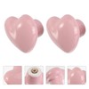 2PCS Ceramic Door Knobs, Heart Shaped Drawer Pulls Ceramic Knobs