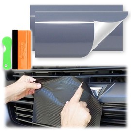 Storm Gray 2pcs 5"x10" Super Gloss Vinyl Wrap Compatible with Chevy Bowtie Emblem Overlay Sticker Decal Front Rear Film Sheet Free Tool Kit