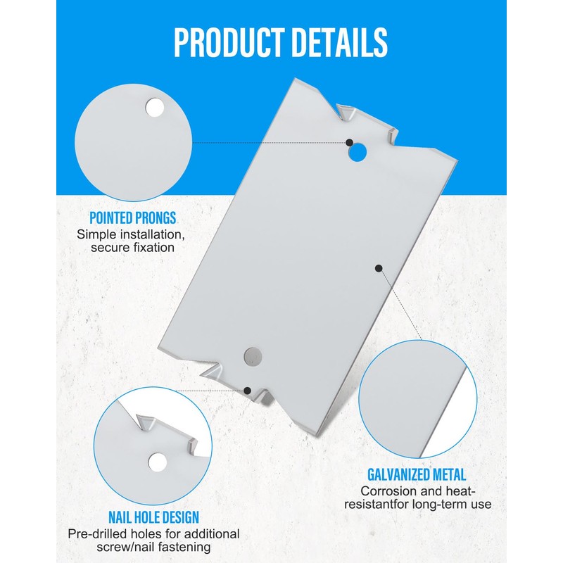 WENHUALI 300 Pack Nail Plates for Wood Studs, 2.5 x