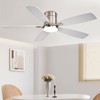 FUMLTP 52 inch Ceiling Fans with Lights, Flush Mount Ceiling