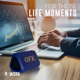 BT-ZX0 Mini Speakers - IPX7 Waterproof Portable Bluetooth Speaker | Dynamic HD Sound | Small Wireless Speaker with TWS, FM Radio, Long Battery Life | Ultimate Travel Speaker for Music Lovers, Blue