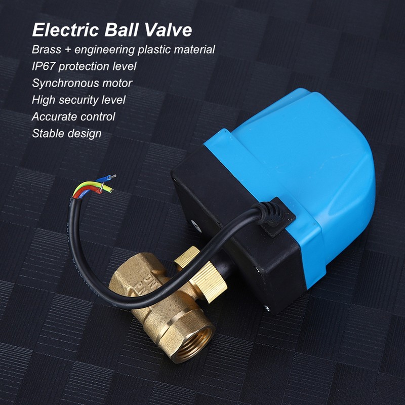 Electric Ball Valve 2‑Way 3‑Wire 2‑Control IP68 Protection Synchronous Motor