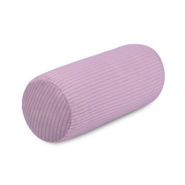 Neck Roll Corduroy Pink Neck Pillow Oeko-Tex 100 Certified and Washable at 40°C - Neck Support Pillow with Cover Round for Car, Plane, Travel or for Reading and Relaxing at Home - 15 x 40 cm