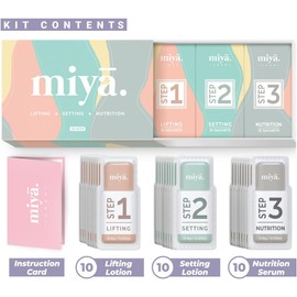 MIYA LASH Set 2 En 1 De Loción Para Laminación De Cejas Y Lifting De Pestañas Repuesto De Sobre Para Kit De Lifting De Pestañas Y Permanente De Cejas Lociones De Fijación Y Lifting De 3 Paso