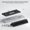 RK ROYAL KLUDGE F68 60% Foldable Low Profile Mechanical Keyboard,