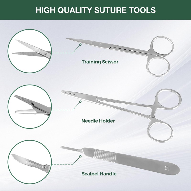 MedEduQuest Hollow Organ Suturing Kit, Suture Practice Kit for Medical