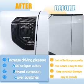 Car Fender Air Vent Trim Sticker Compatible with Toyota Land Cruiser Prado 250 J250 LC250 /Le-x-us 2024 2025,Car Side Vent Cover Hood Intake Bezel Trim,Side Scoop Hood Sticker Car Exterior Accessories