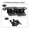Matte Black 1/2" Overlay Cabinet Hinges, 6 Pack (3 Pairs)
