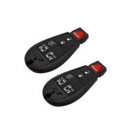 DRIVESTAR Car Key Fob Keyless Entry Remote Start 2008 - 2016 for Chrysler Town Country,2008 - 2018 for Dodge Grand Caravan,2009 - 2012 for VW Routan M3N5WY783X IYZ-C01C Key Entry 6 Buttons Set of 2