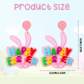 Easter Earrings, Women's Easter Earrings, Ear Studs, Easter Earrings, Hanging Easter Earrings, Women, Easter Decorations for Adults and Children, Alloys, 0
