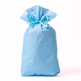 Sacchetti Regalo Perlati Piccoli – 50 Pezzi – Azzurro – 15x25 cm – Bustine colorate per Compleanno, Bambini, Feste, Bomboniere, Party