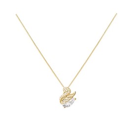 14K Gold Plated Pendant Necklace for Women Vintage Swan Pendant Necklace Dazzing Swan Necklace Charm Cubiz Zirconia Pendangt Necklace Minimalist Necklace Women Necklace Trendy Everyday Jewely Gifts