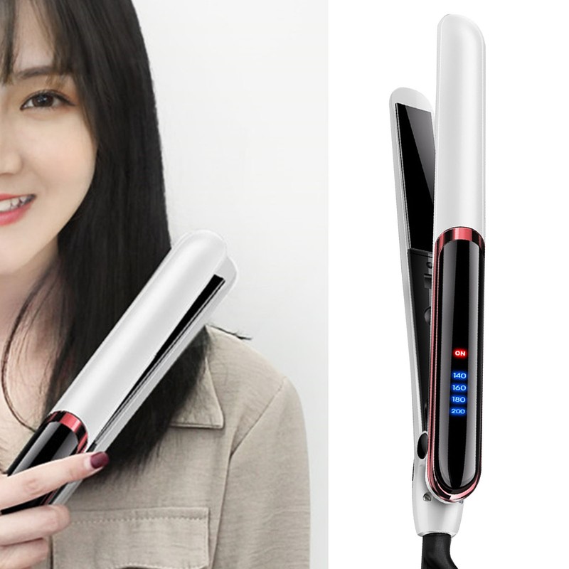 Hair Straightener Curler 4 Temperature Gears Negative Ion Hair Straightening