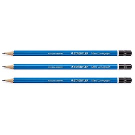 Staedtler Mars Lumograph 100Lead 2MM 3H Pencils Pack of 3