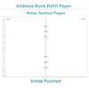 Address Book Refills for A5 Binders - A-Z Address Notebook