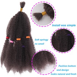 Afro Kinky Hair 12 Inch 3 Packs Pre Stretched Afro Kinky Twist Hair Afro Braiding Hair Kinky Twist Crochet Braids Synthetic Hair Extensions For Women (12 Inch (Pack of 3), #4)