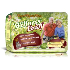 Unique Wellness Brief, Superio Series, Size Large (36"–46" Waist), 12 Count