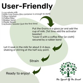 1 (Tsp) Live Milk Kefir Grains, Kefir Starter Culture. Start your Home Kefir Production, Elevate Your Homemade Fermentation Experience with Fresh Live Active Probiotic Starter Cultures. Pajaritos Bulgaros de Leche, Make Fresh Kefir Drink at Home - Fast G