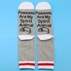 JXGZSO 1 Pair Possum Gift Possum Lover Socks Funny Opossum