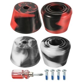 M METERXITY 2 Set Roller Skate Stopper - Rubber Brake Block Toe Stops, Adjustable with Screwdriver, Apply to Roller Skate (1.46 Inch 1.85 Inch Dia, Mixed Colors)