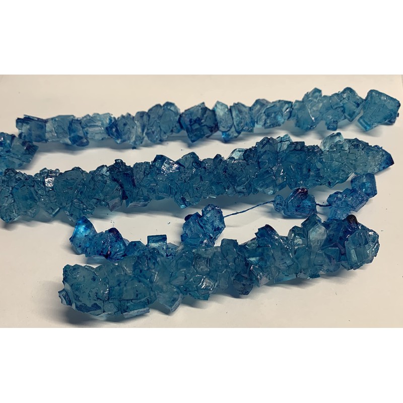 SweetGlob Old Fashioned Rock Candy Crystals on Strings (Blue Raspberry,