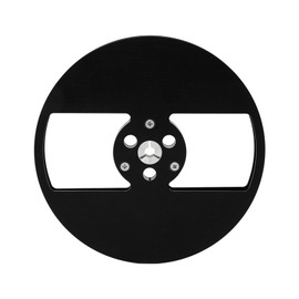 1/4 7 Inch Empty Tape Reel Aluminum Alloy 2 Holes Universal Open Reel Takeup Reel for Nab Opening Machine Part for TEAC Black