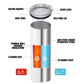 Unbranded TWISTED TEA Half and Half 20 oz Stainless Steel Insulated Coffee Cup Tumbler